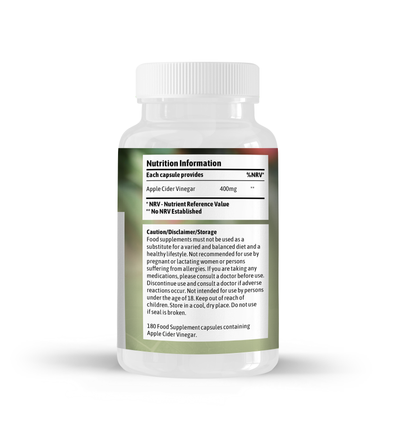 Apple Cider Vinegar 400 mg X 180 Capsules - Epic nature